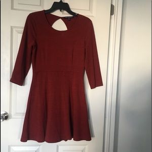 Red and black speckled skater dress, size medium